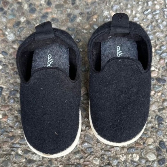 Allbirds toddler size 5 wool lounger black white slip on tennis shoes baby kid - Picture 1 of 6